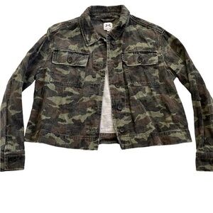 Camo John + Jen by Anthropologie cropped jacket